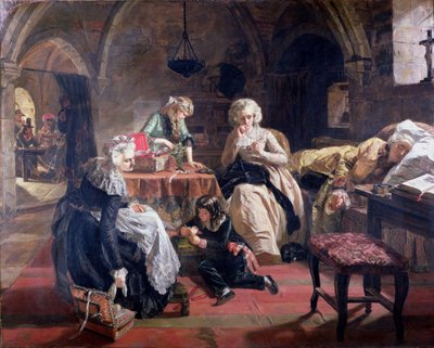 The Royal Family of France in the Prison of the Temple in 1792 by Edward Matthew Ward